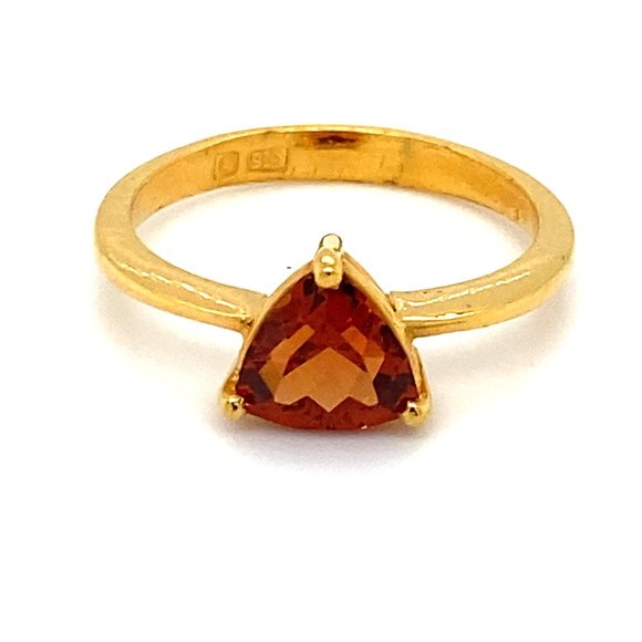 Malaya Garnet 1.68ct Solid 22K Yellow Gold Ring - Picture 1 of 9
